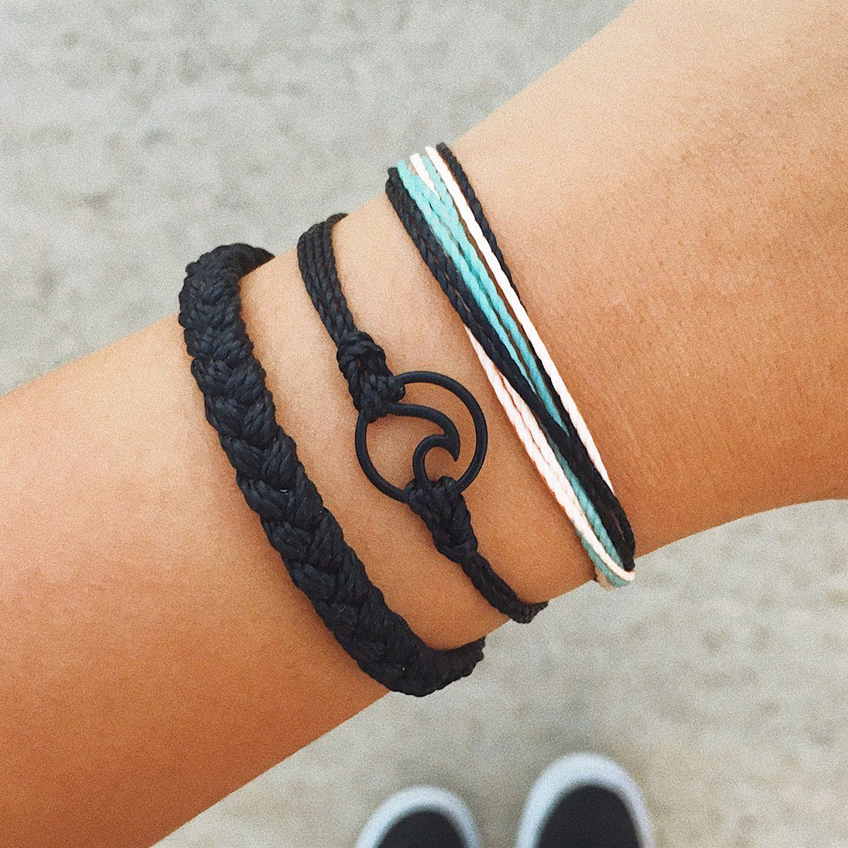 Bohemian woven bracelet wave, wave bracelet three-piece simple jewelry